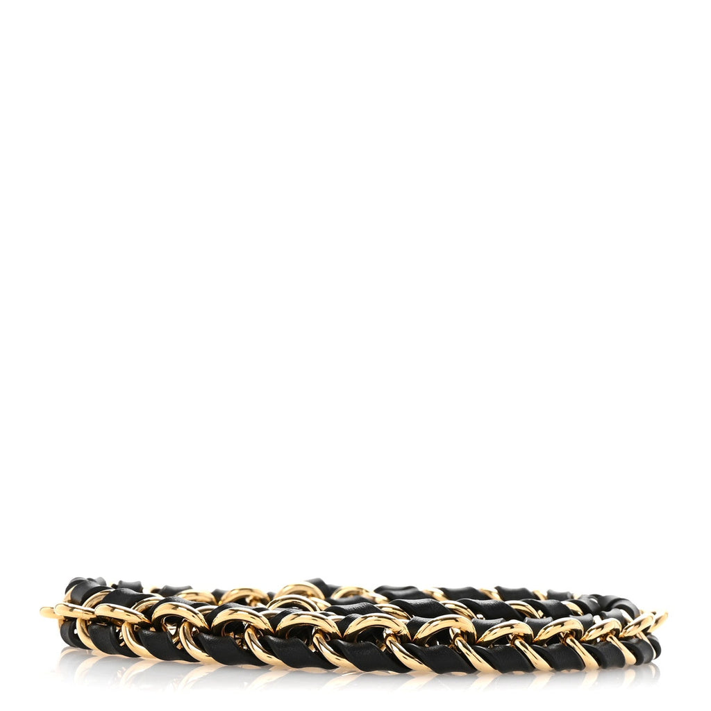Calfskin Multi Pochette Chain Shoulder Strap Black Gold