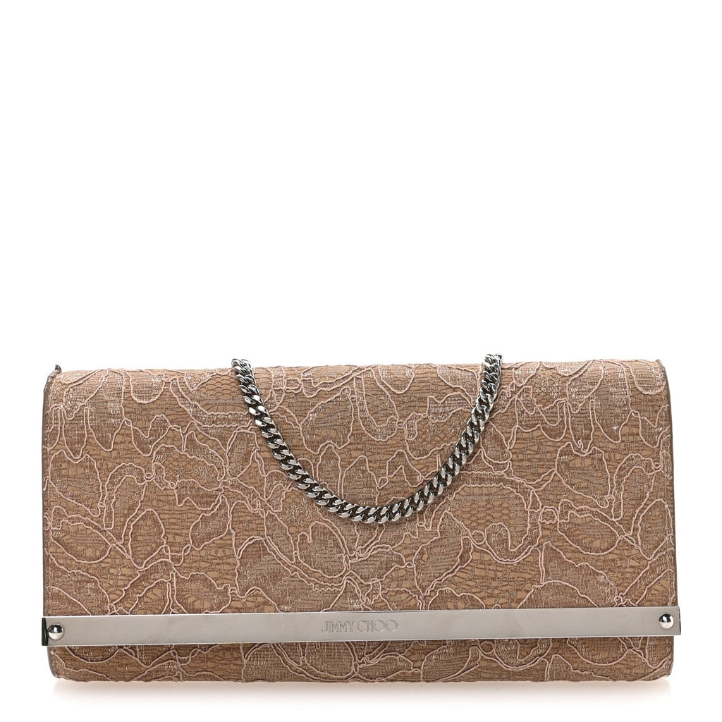 Lace Milla Wallet on Chain Powder Pink