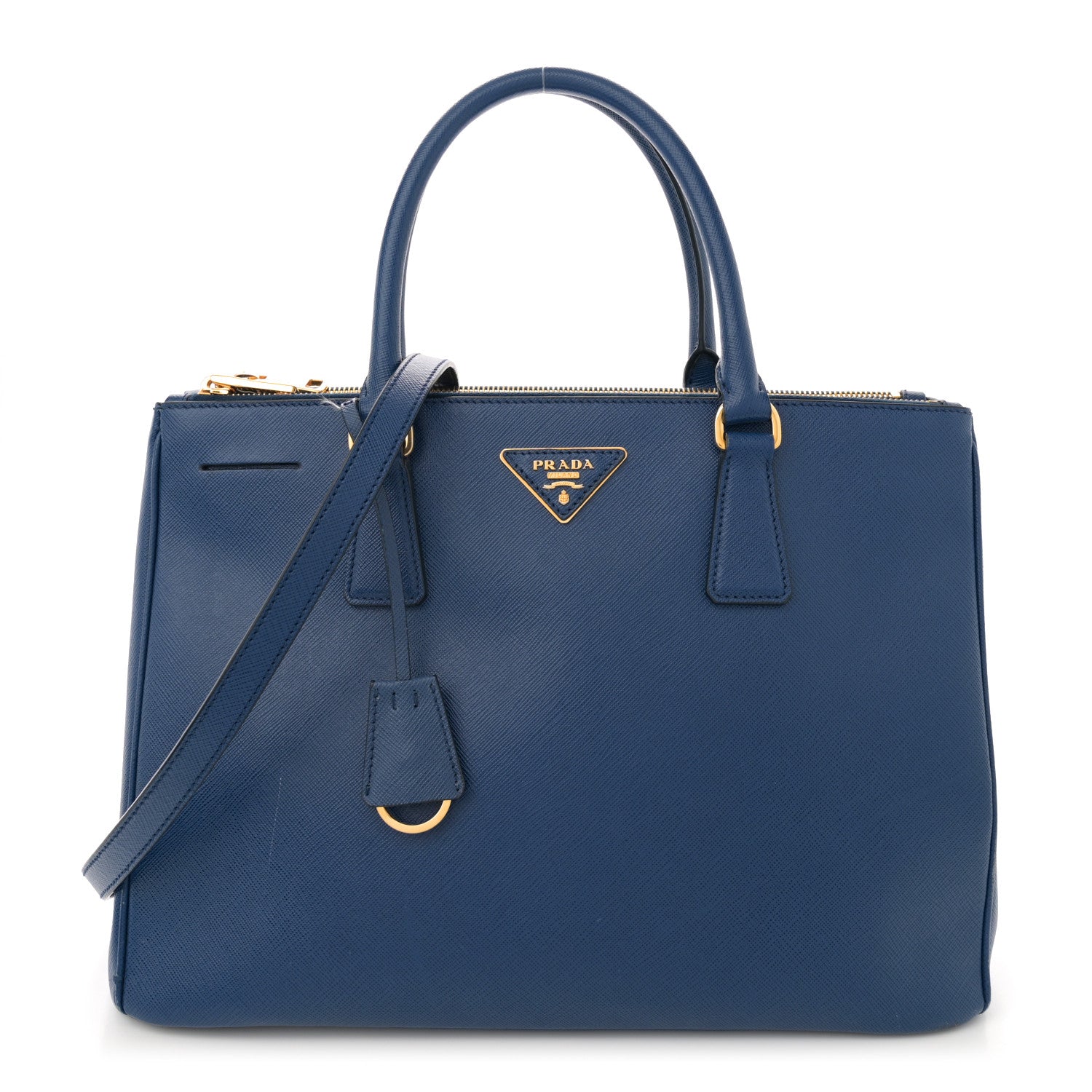 Saffiano Medium Galleria Double Zip Tote Bluette