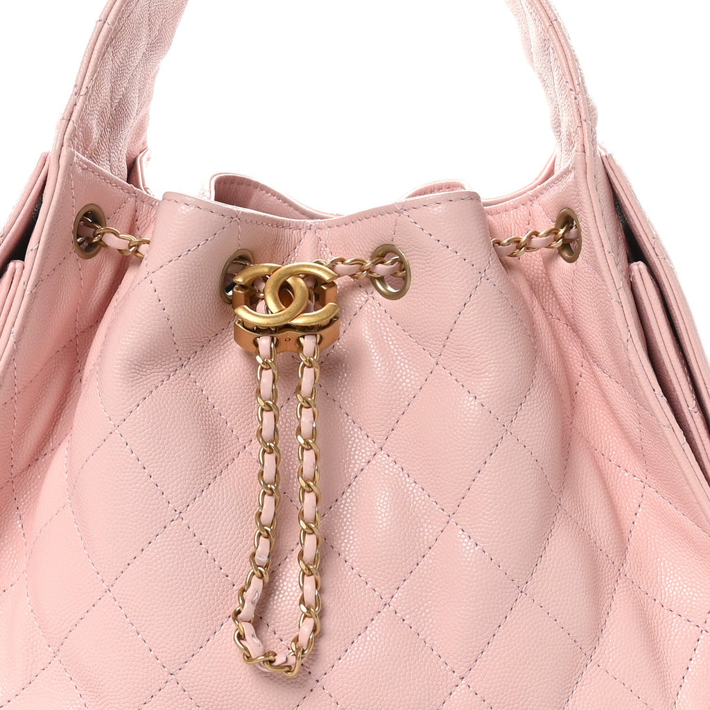 Caviar Quilted Small Chanel 25 Handbag Light Pink