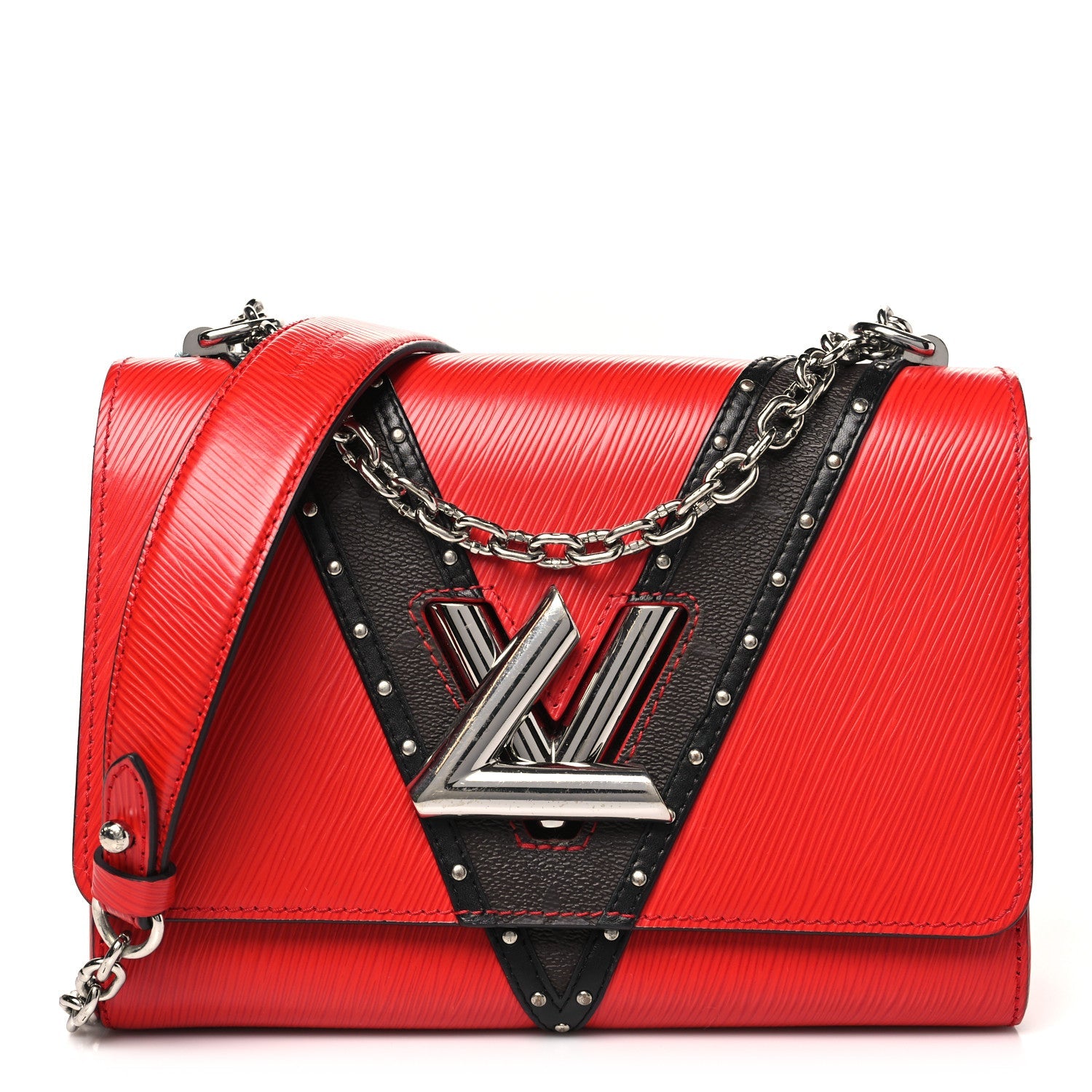 Epi Monogram Twist Shoulder Bag MM Coquelicot