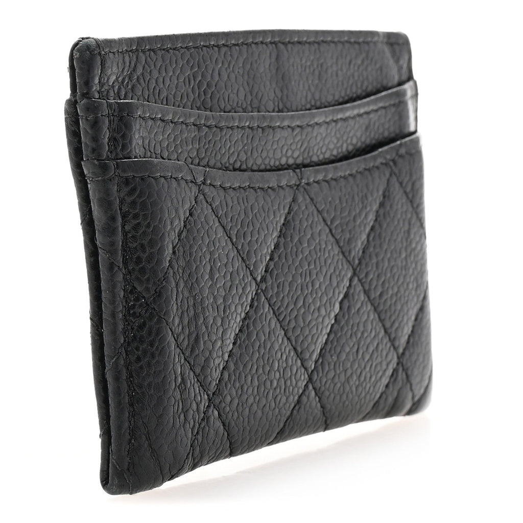 Caviar Quilted  Holder Black