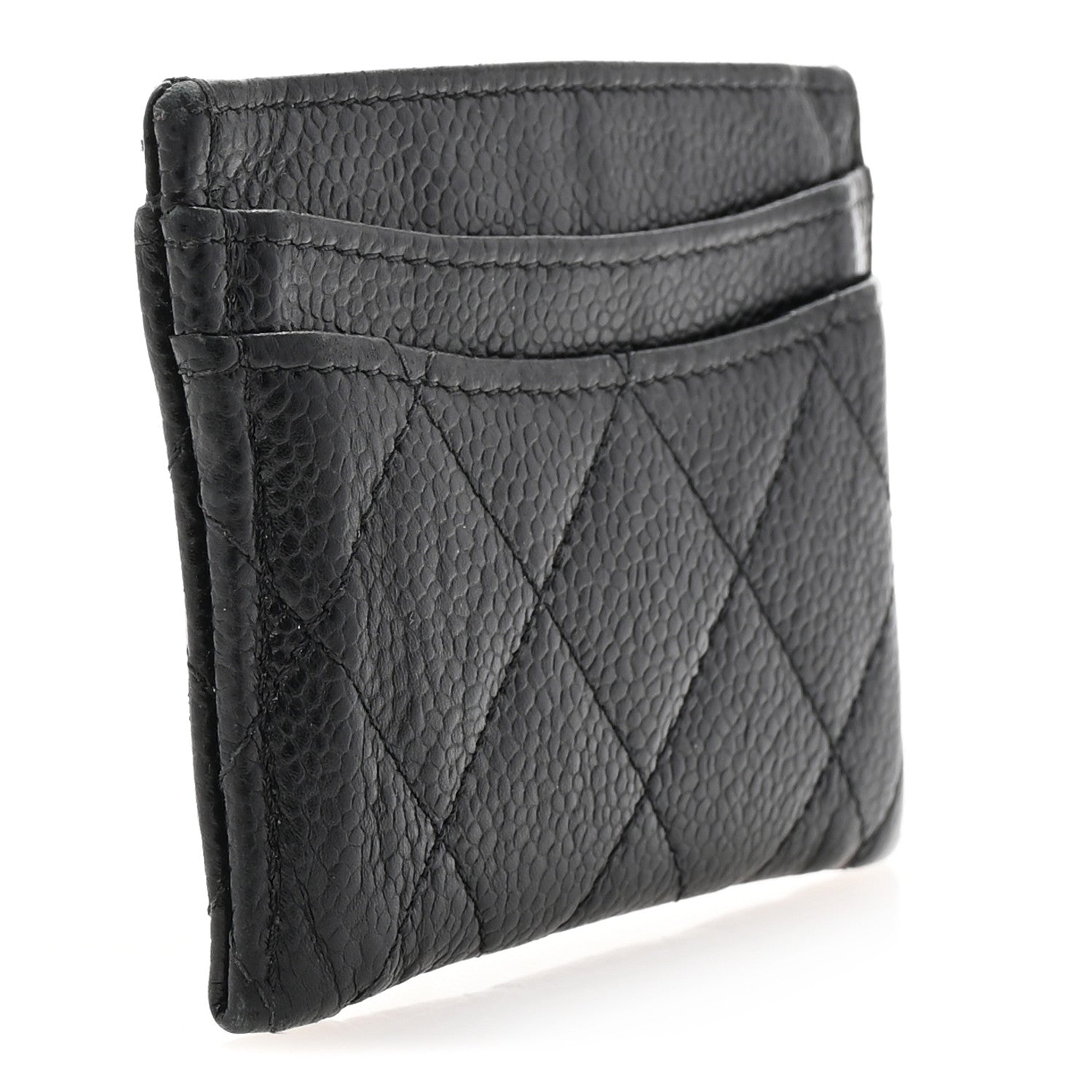 Caviar Quilted  Holder Black