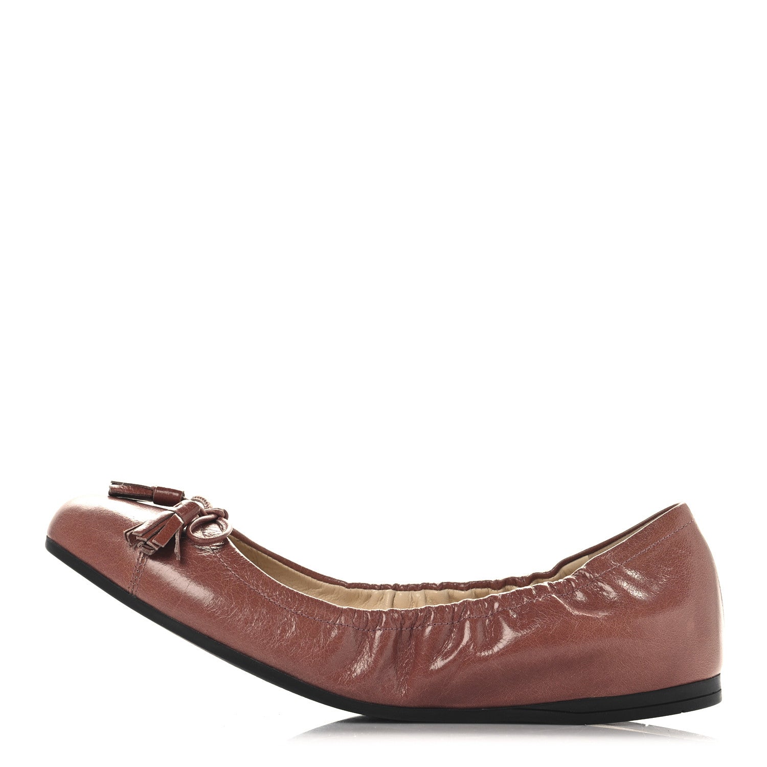 Vitello Shine Ballet Bow Flats 36 Antico