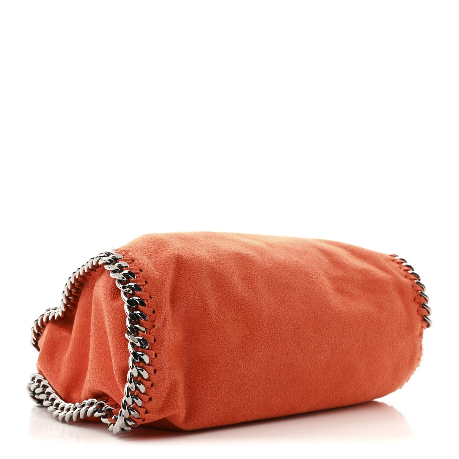 Shaggy Deer Mini Falabella Fold Over Tote Orange