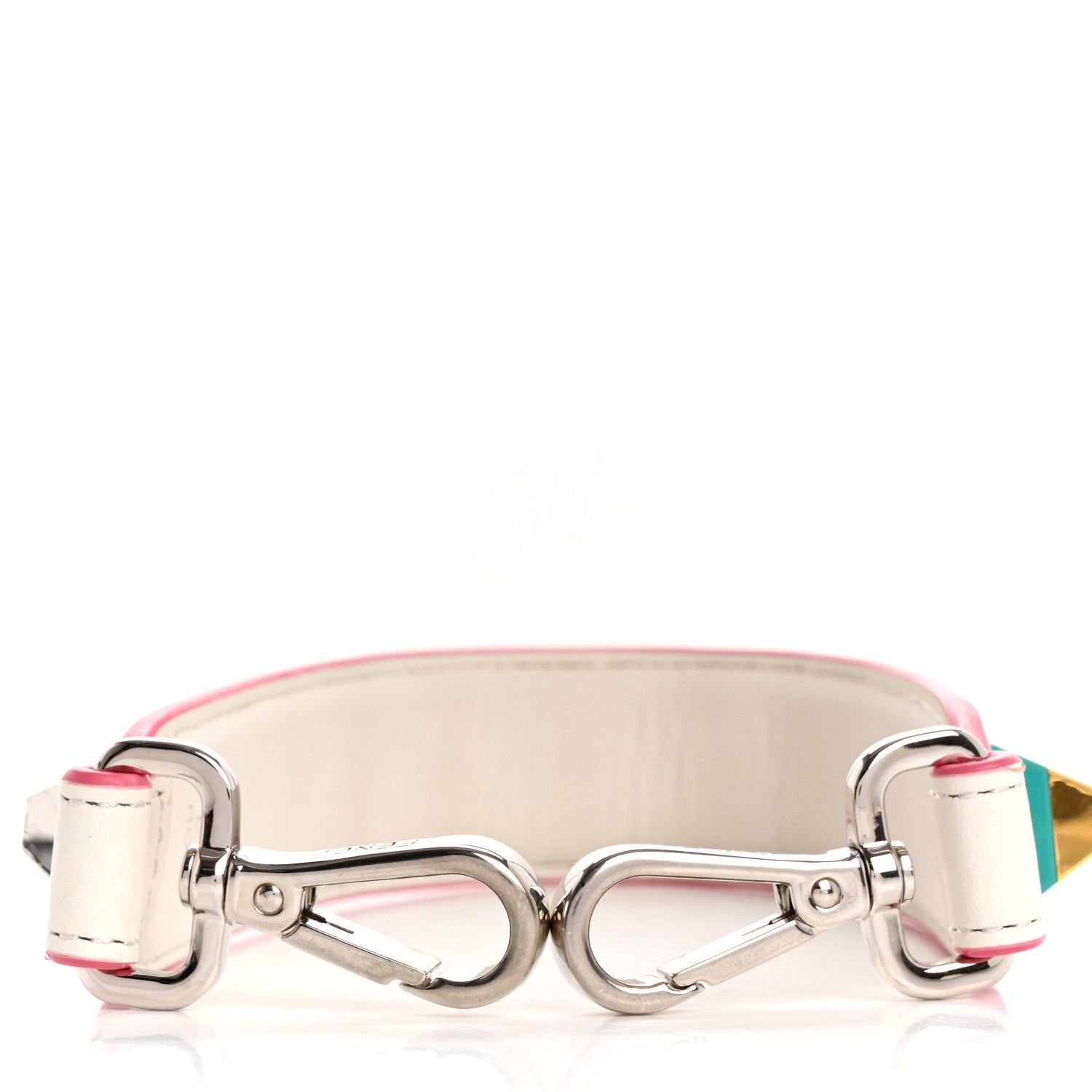 Vitello Dolce Plexiglass Studded Mini Strap You White Multicolor