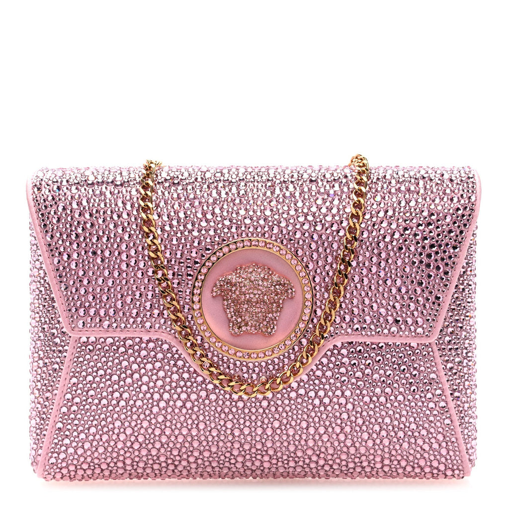 Crystal La Medusa Envelope Clutch Pink