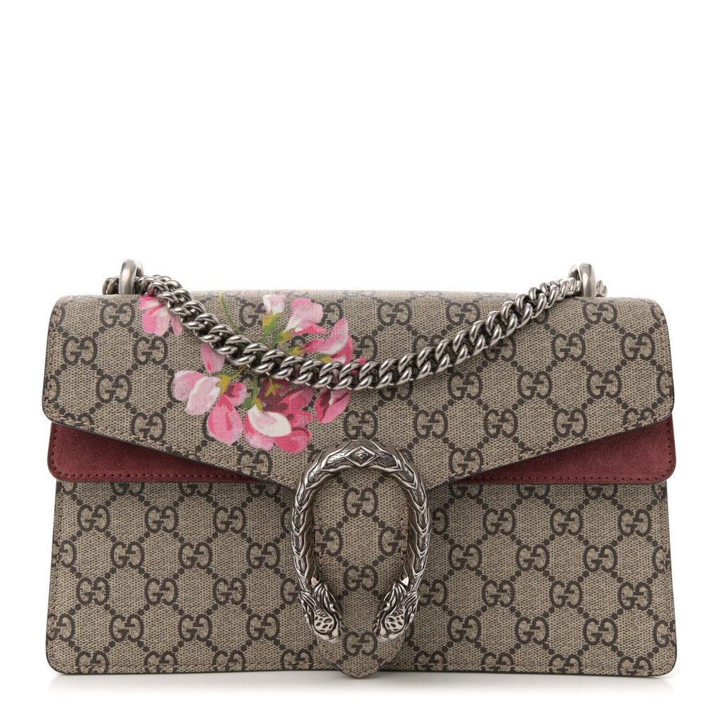 GG Supreme Monogram Blooms Small Dionysus Shoulder Bag Beige Multicolor Dry Rose