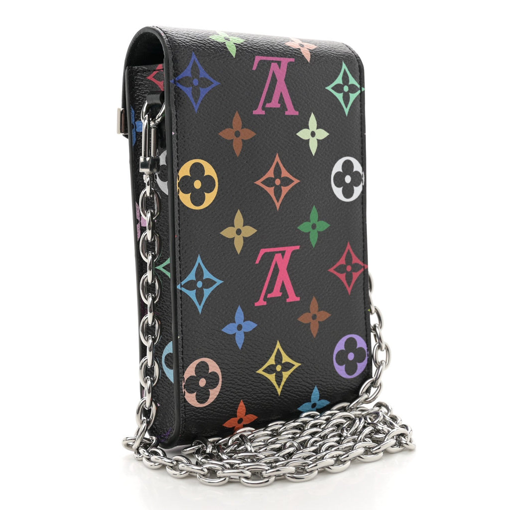 LV X TM Monogram Multicolor Phone Pouch Metis Black