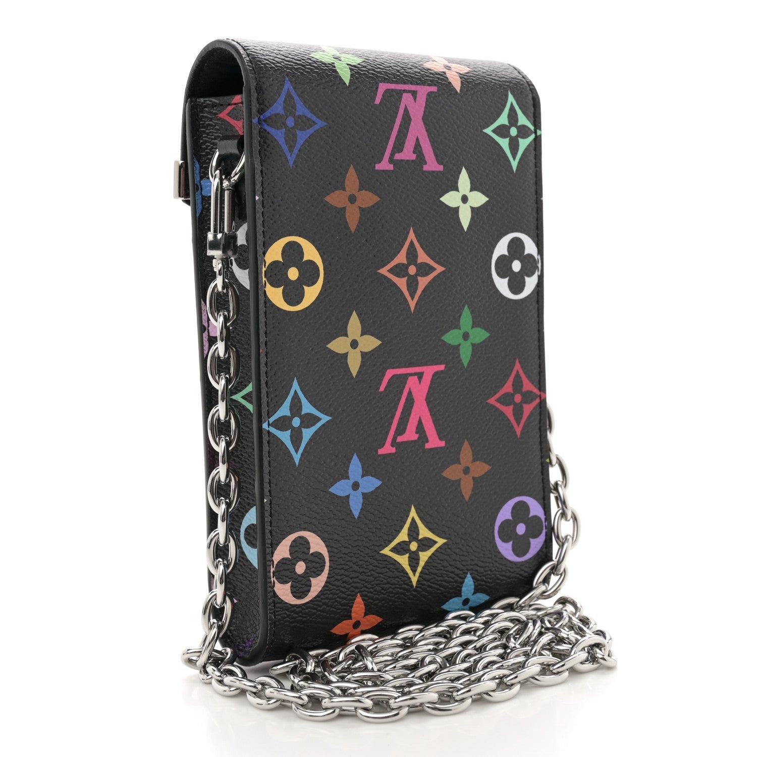 LV X TM Monogram Multicolor Phone Pouch Metis Black