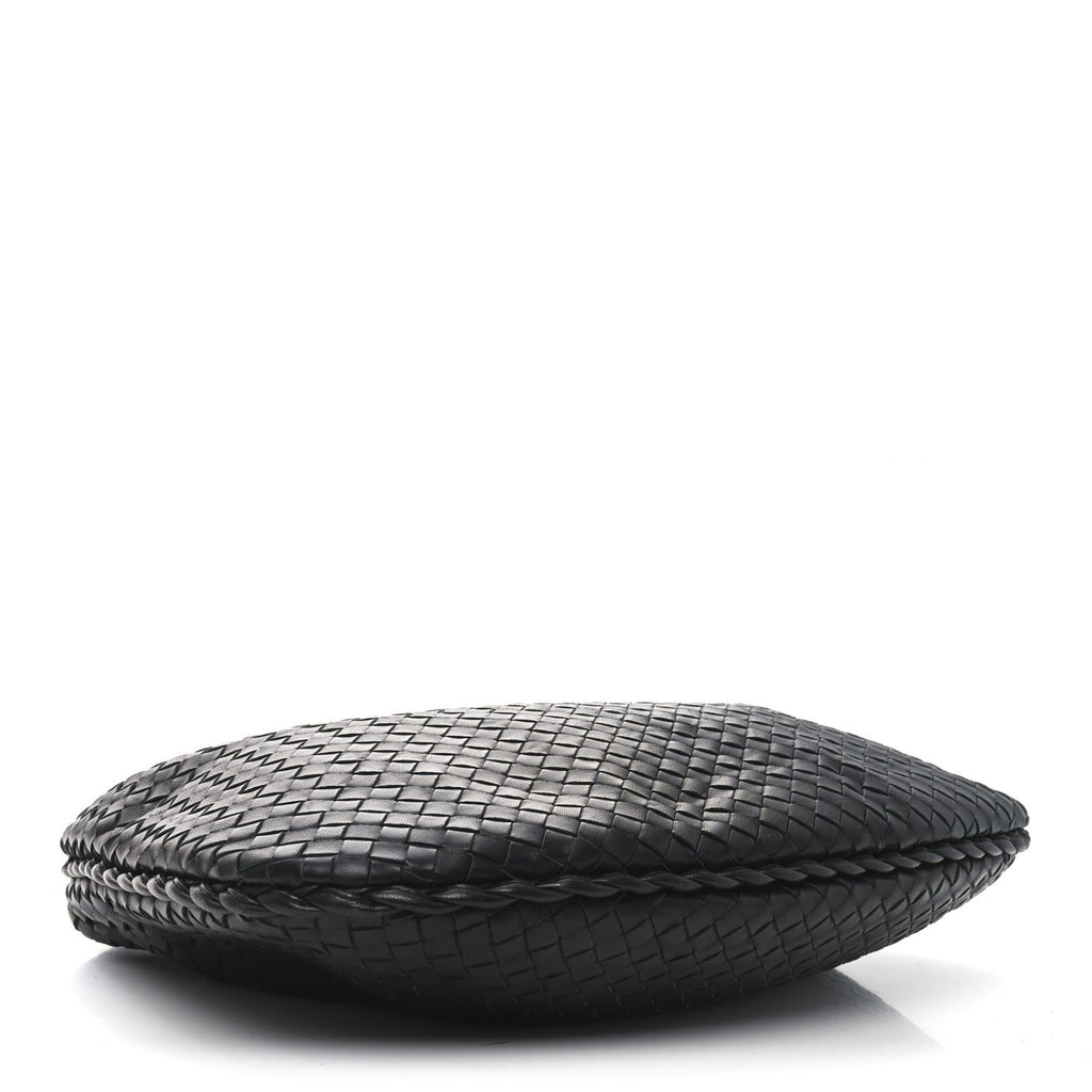 Nappa Intrecciato Medium Veneta Hobo Black