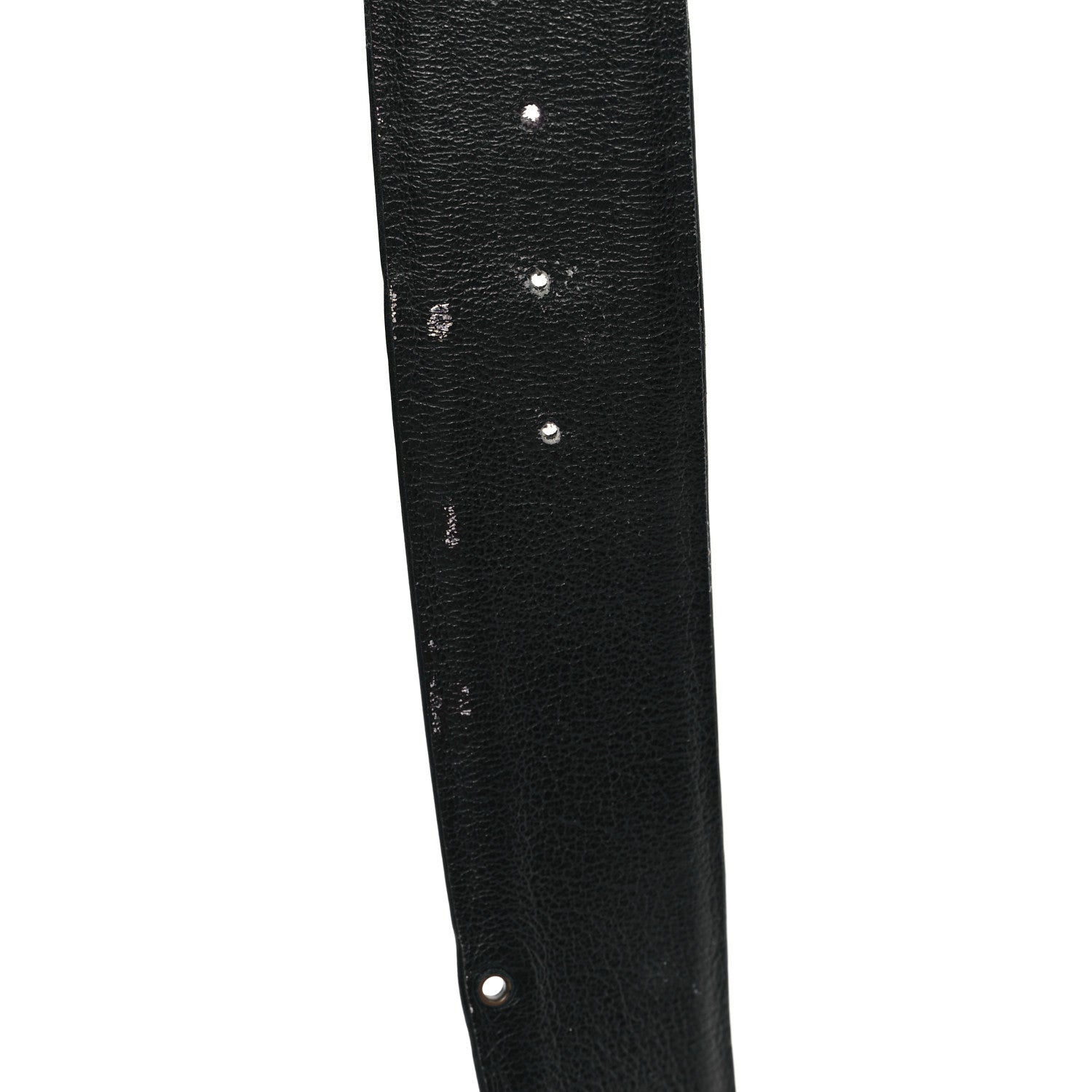 Lambskin Chain Square Buckle Belt  75 30 Black