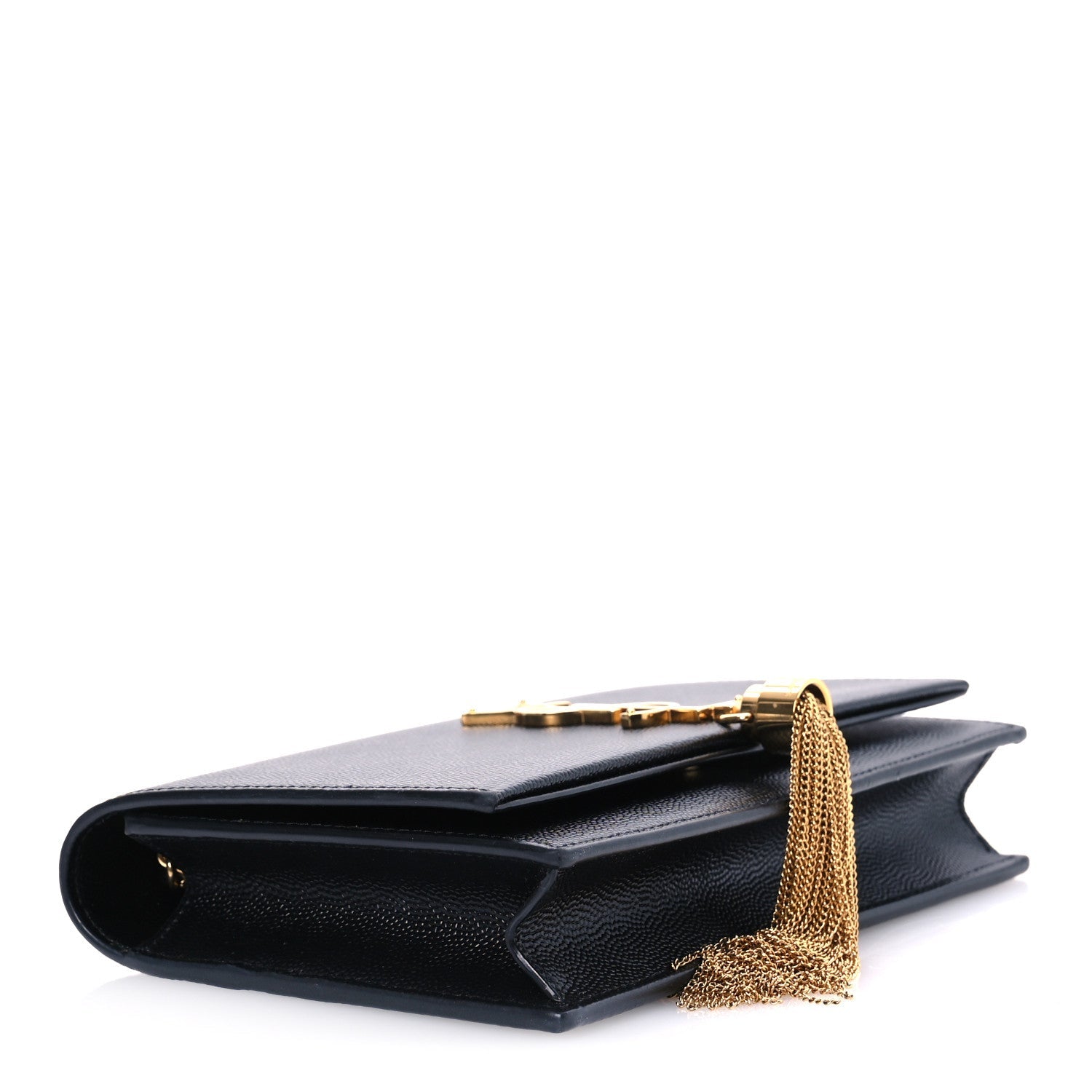Grain De Poudre Classic Monogram Kate Tassel Chain Wallet  Black