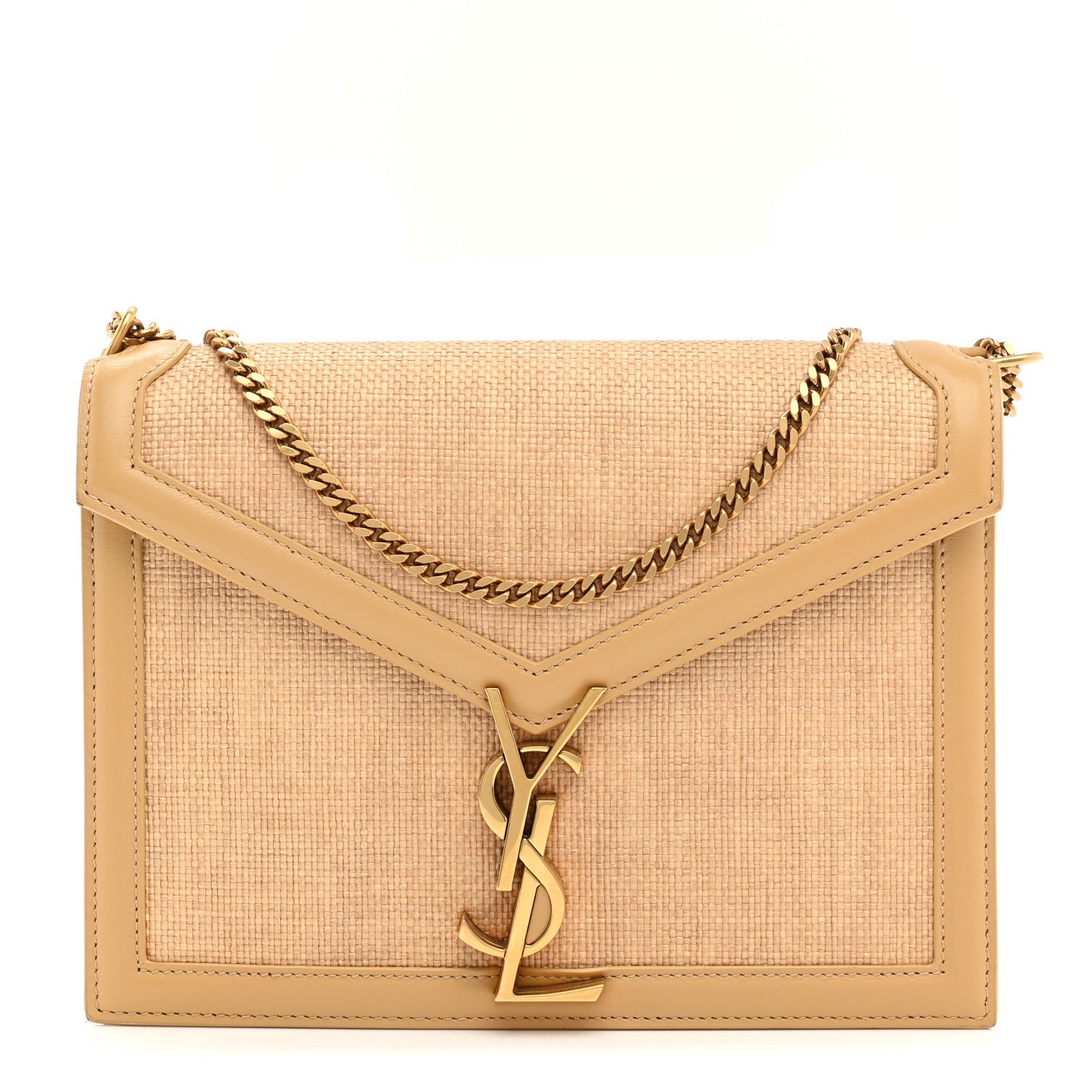 Canvas Calfskin Classic Monogram Cassandra Grege Brown Gold