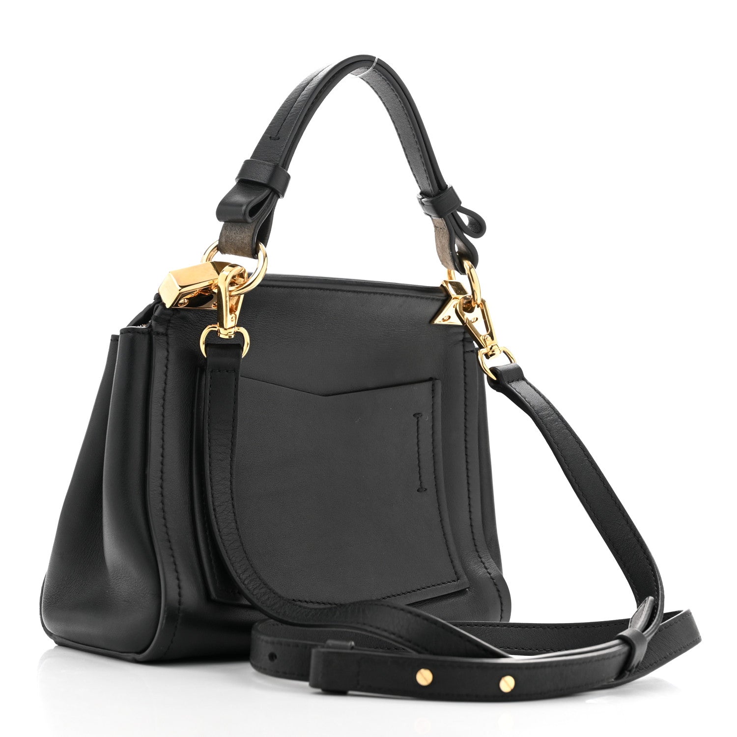 Calfskin Small Mystic Shoulder Bag Black