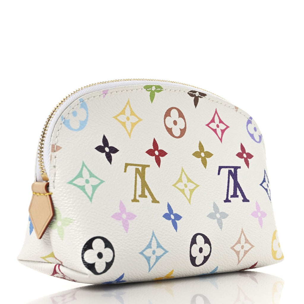 LV x TM Monogram Multicolor Cosmetic Pouch PM White