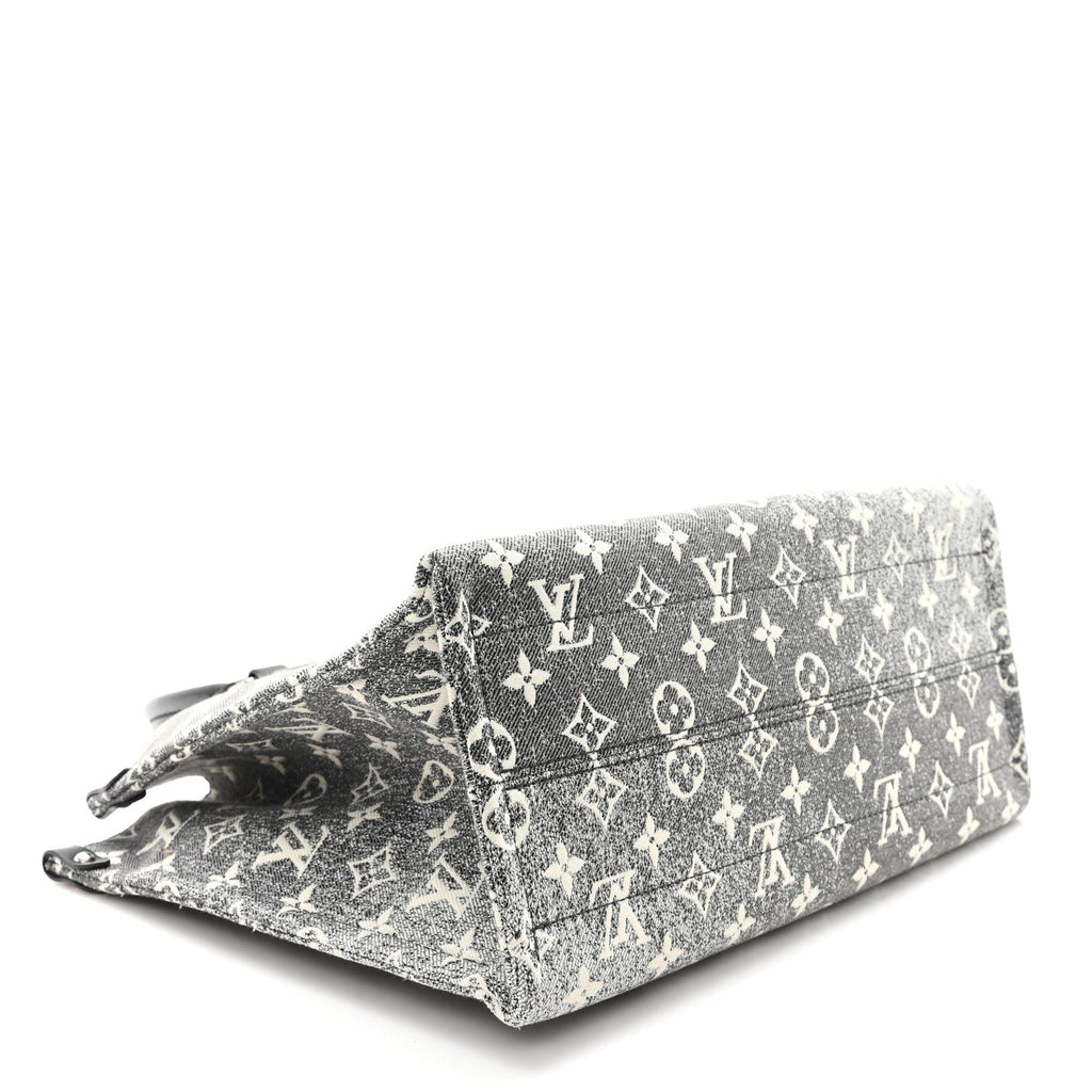 Monogram Jacquard Denim Onthego MM Black