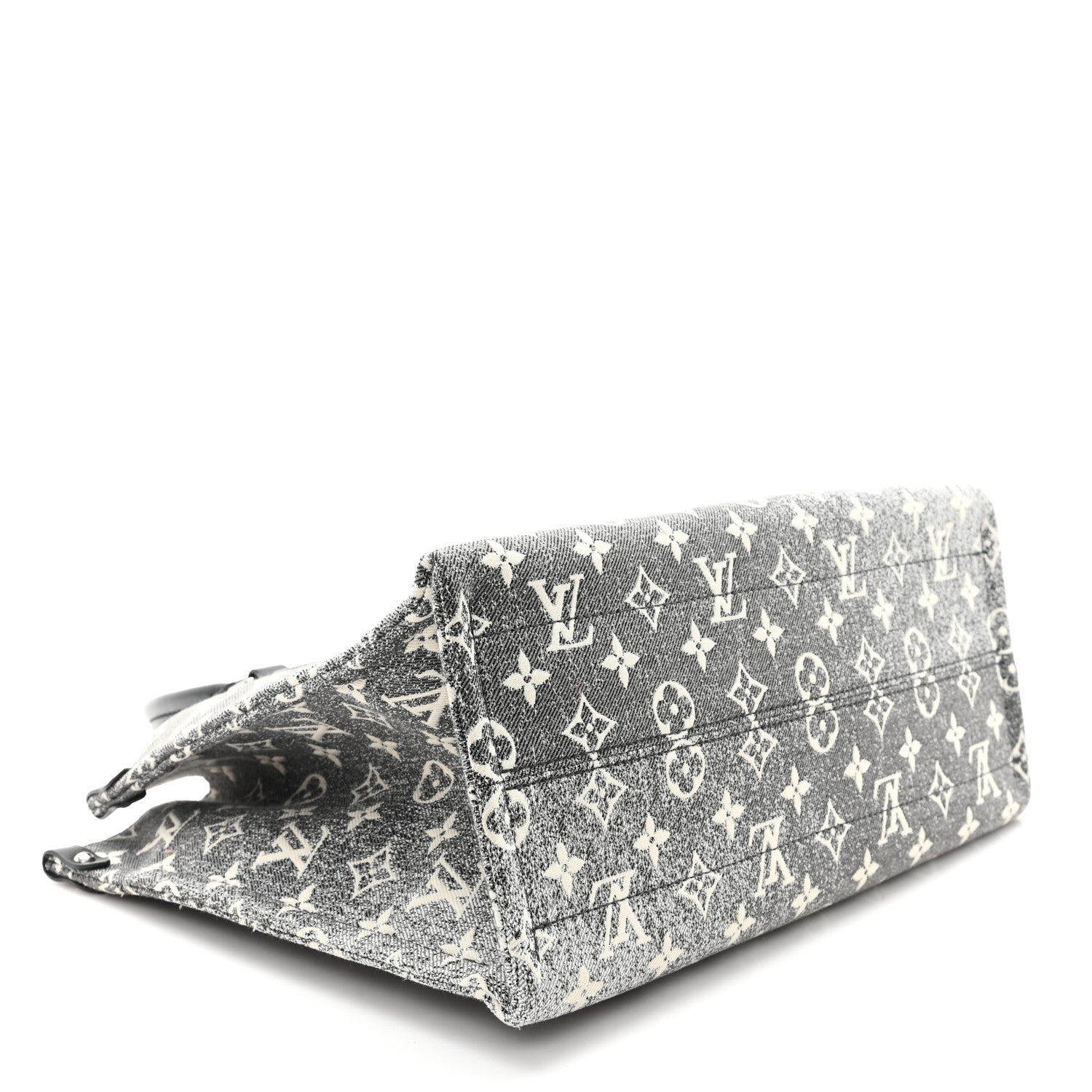 Monogram Jacquard Denim Onthego MM Black