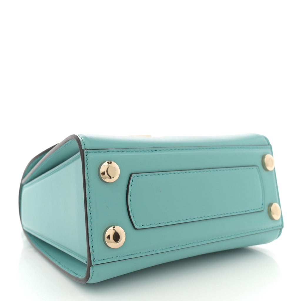 Smooth Calfskin Mini Boxyz Tyrone Turquoise