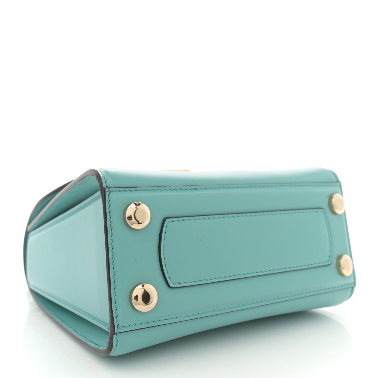 Smooth Calfskin Mini Boxyz Tyrone Turquoise