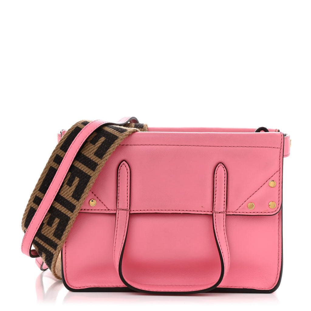 Vitello Grace Matte Small Flip Tote Pink