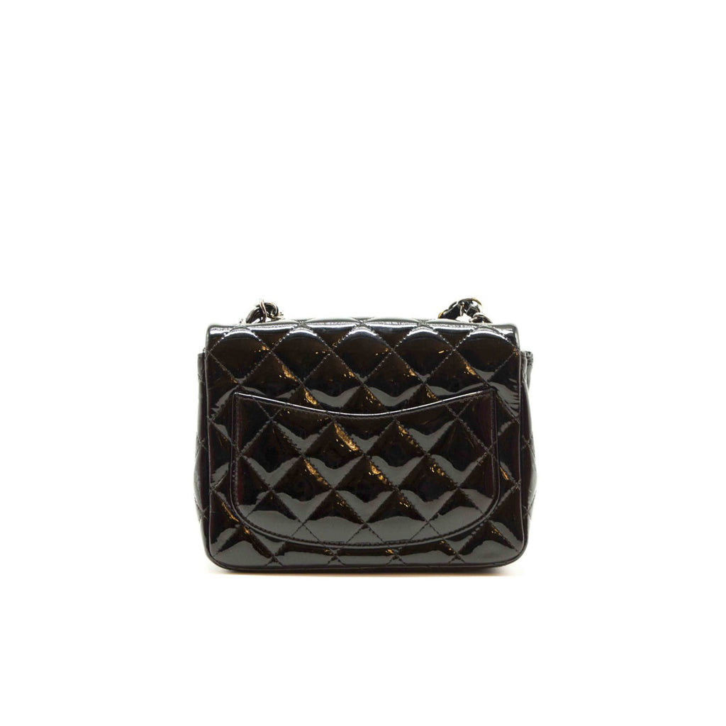Chanel Quilted Patent Leather Mini Square Flap Bag