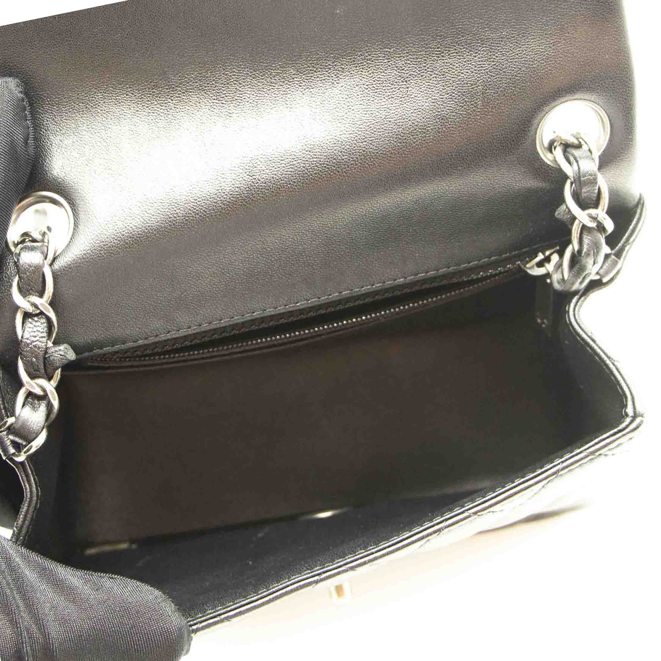 Chanel Quilted Lambskin Square Mini Black