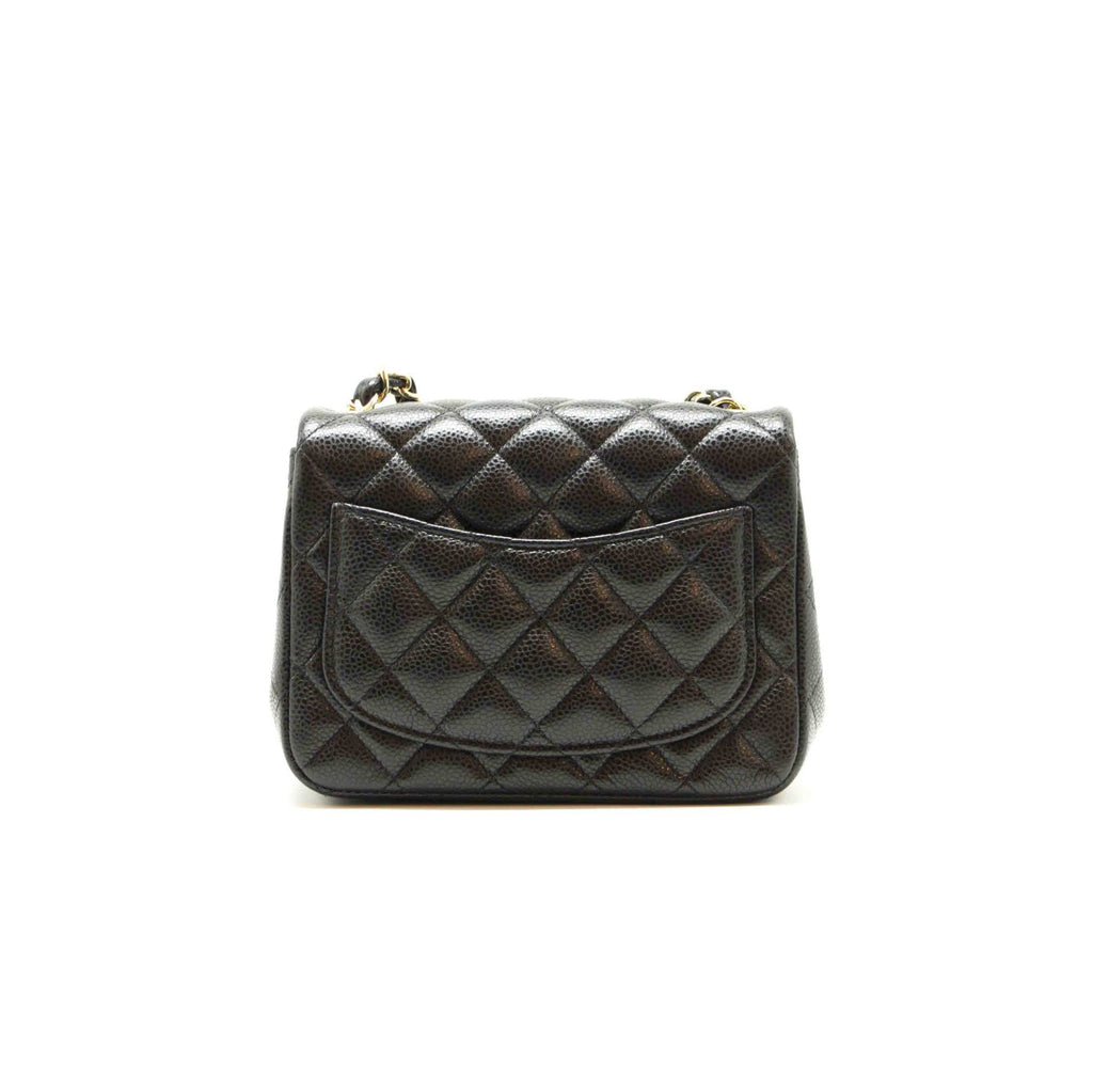 Chanel Quilted Caviar Leather Mini Square Flap Bag