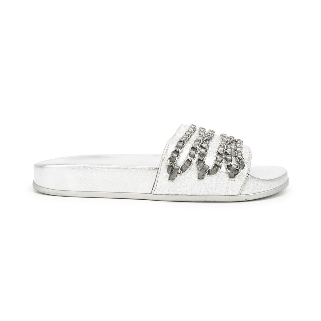 Chanel Chain Slides - Women's 37
