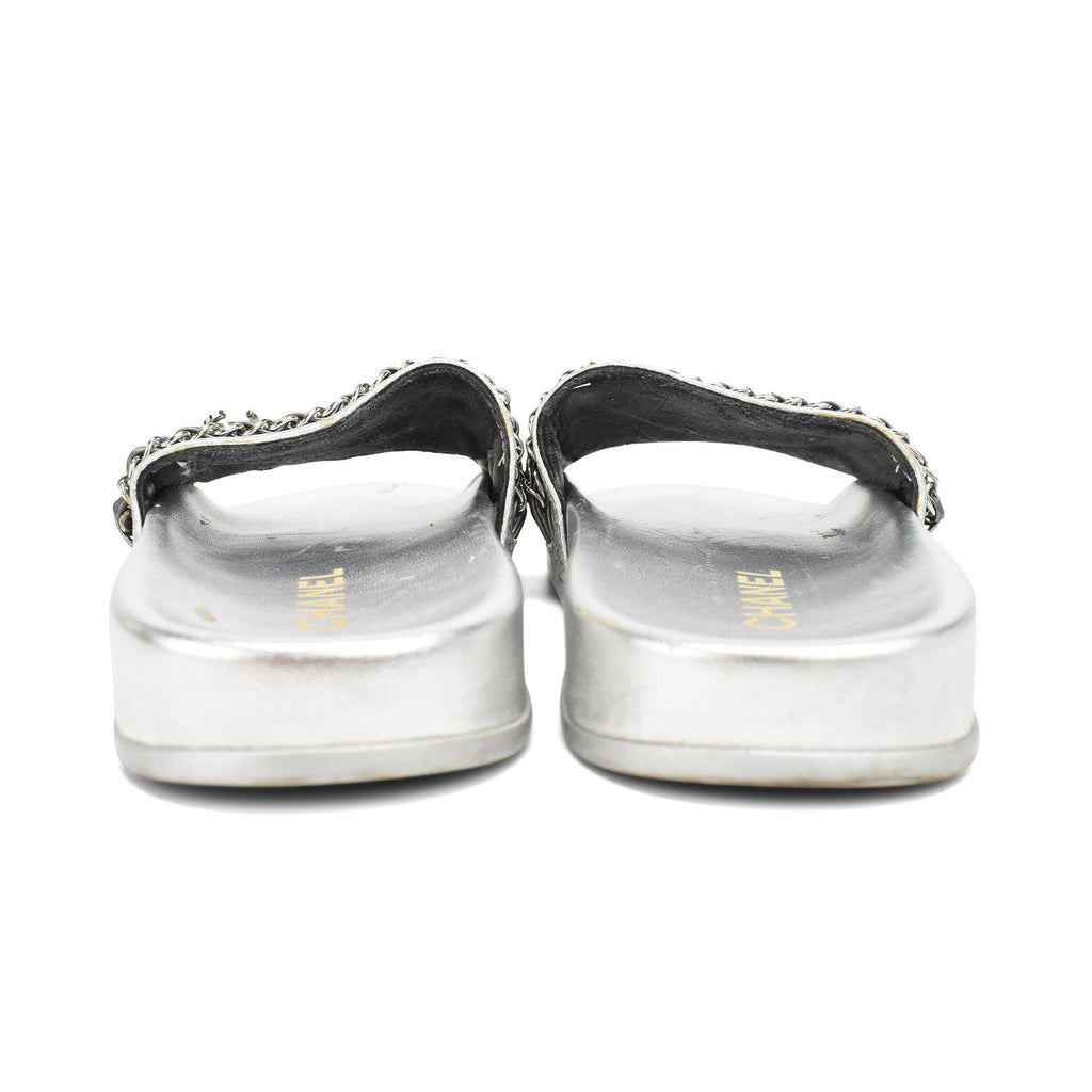 Chanel Chain Slides - Women's 37