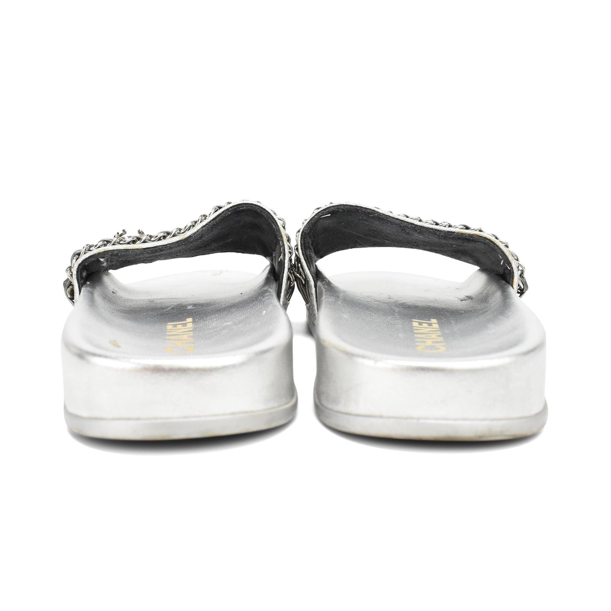 Chanel Chain Slides - Women's 37