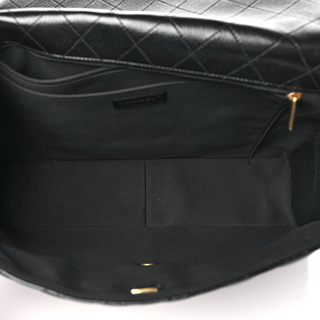 CHANEL QUILTED CALFSKIN LEATHER TRAVEL BAG