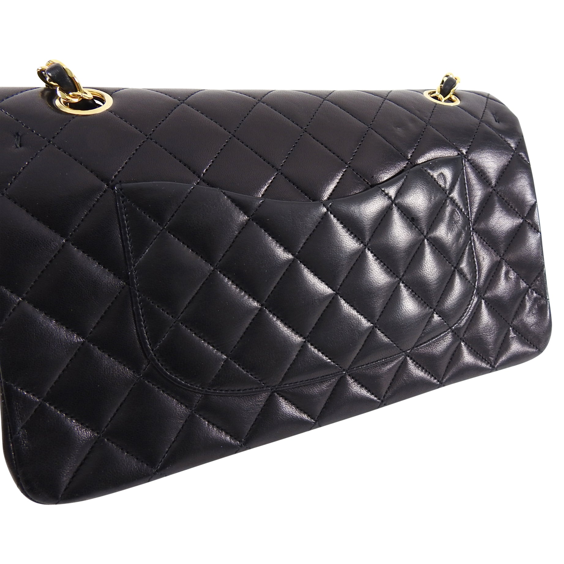 Chanel Vintage 1989-1991 Medium Lambskin Double Flap Bag