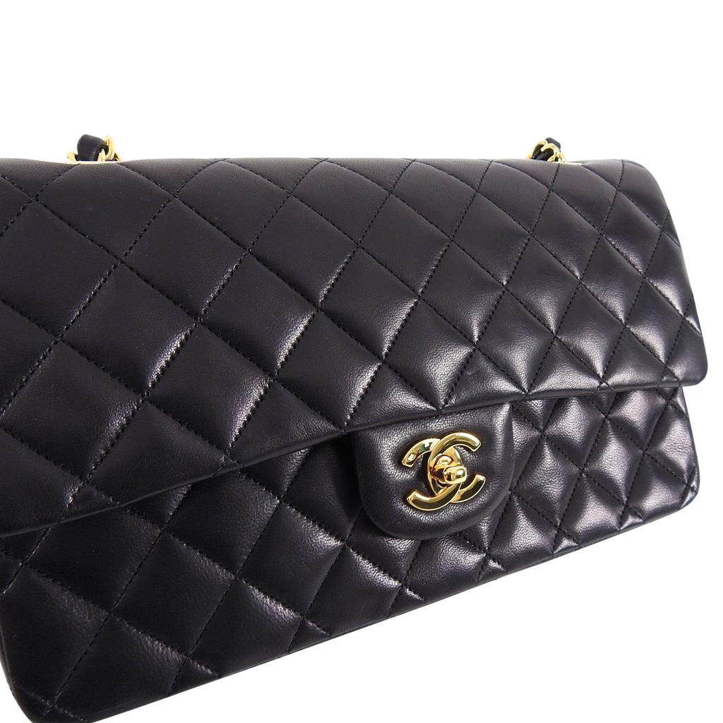 Chanel Vintage 1989-1991 Medium Lambskin Double Flap Bag