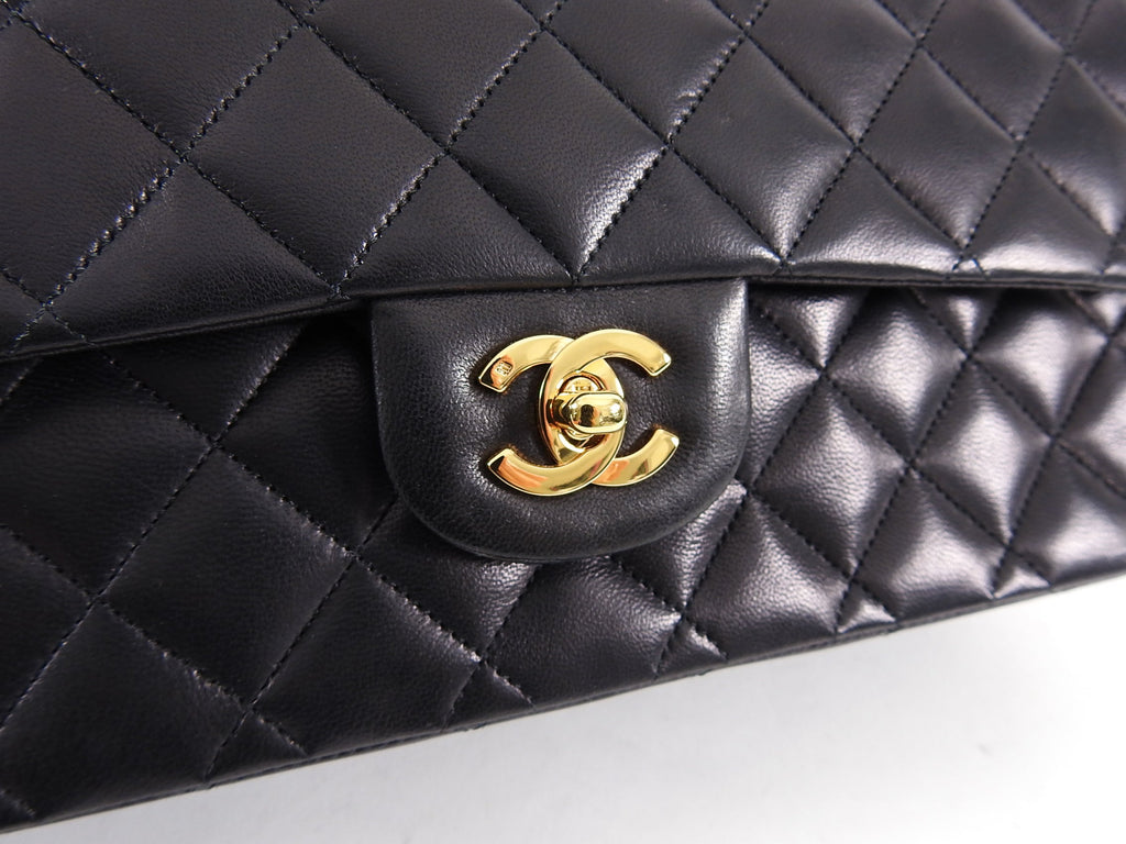 Chanel Vintage 1989-1991 Medium Lambskin Double Flap Bag