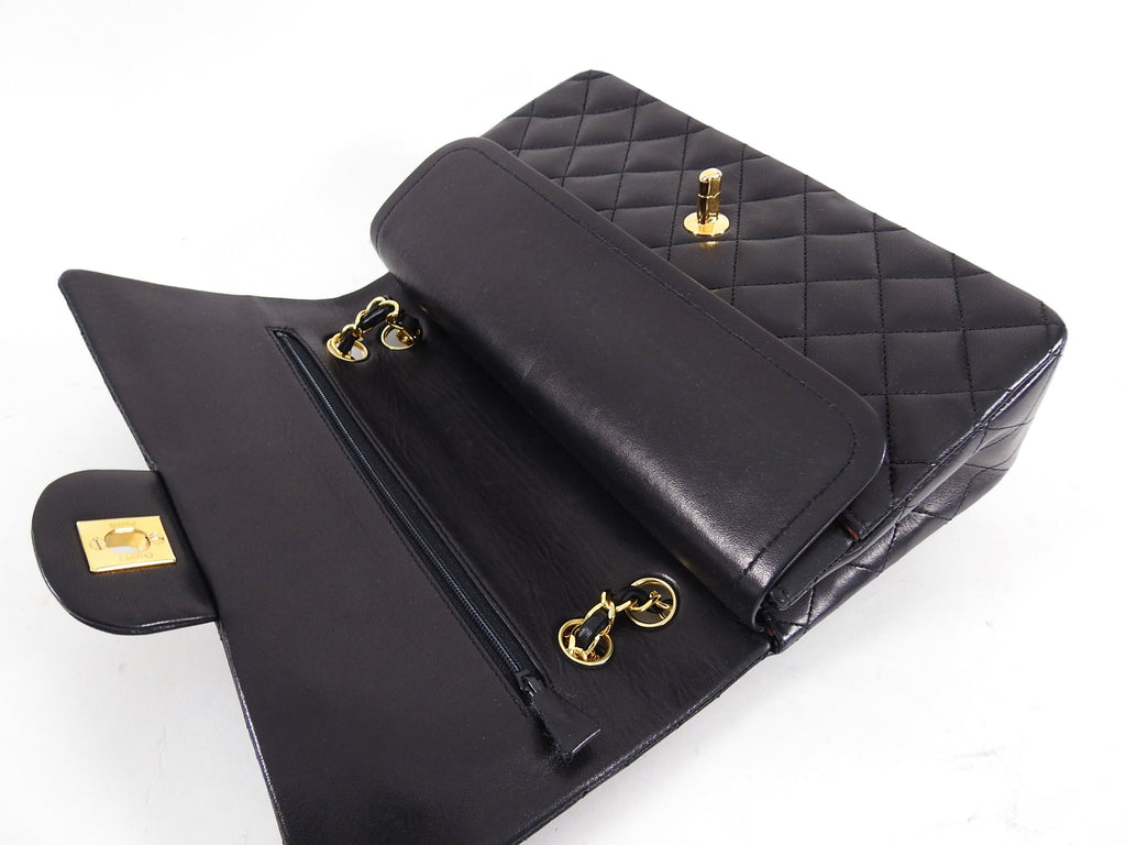 Chanel Vintage 1989-1991 Medium Lambskin Double Flap Bag