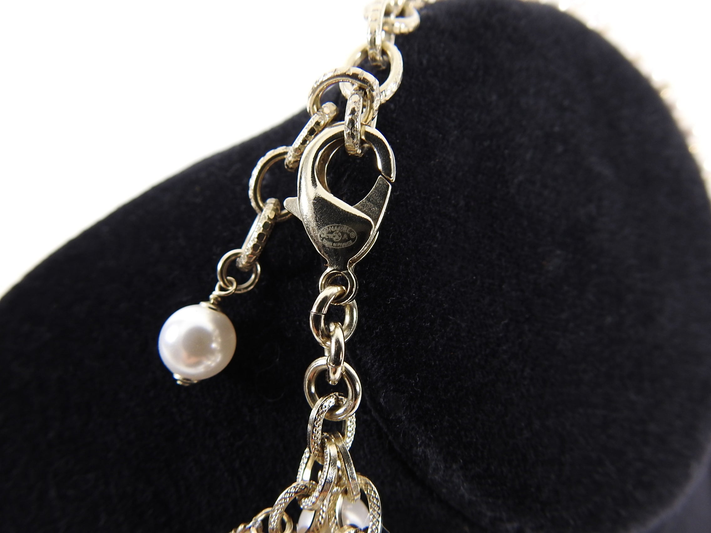 Chanel Pre-Fall 2019 Pearl and Strass Multi-Strand Statement Necklace
