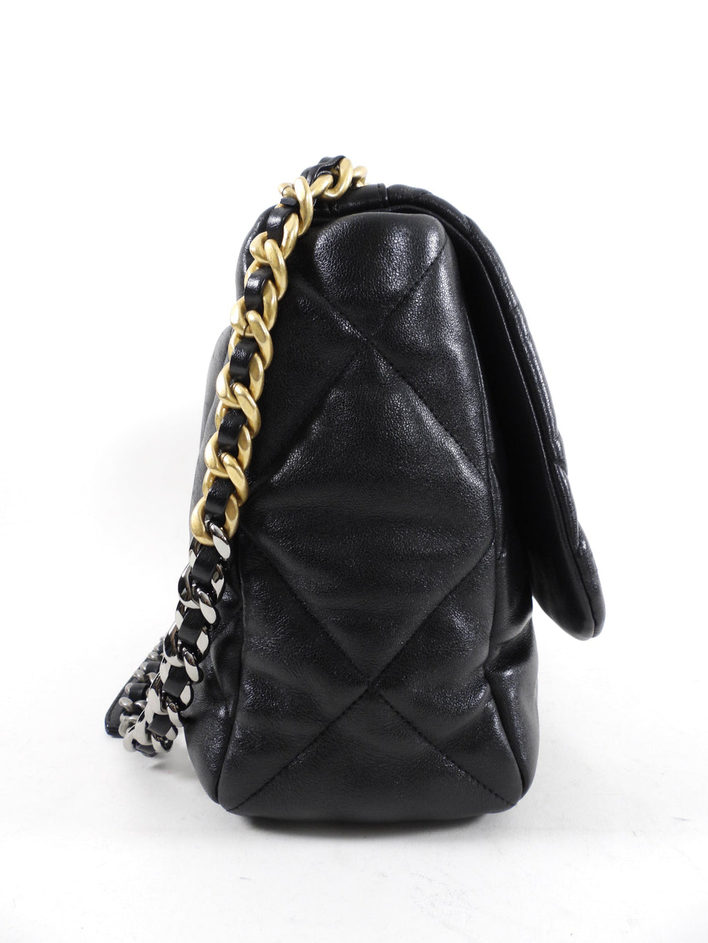 Chanel 19 Black Quilted Leather Maxi Flap Bag