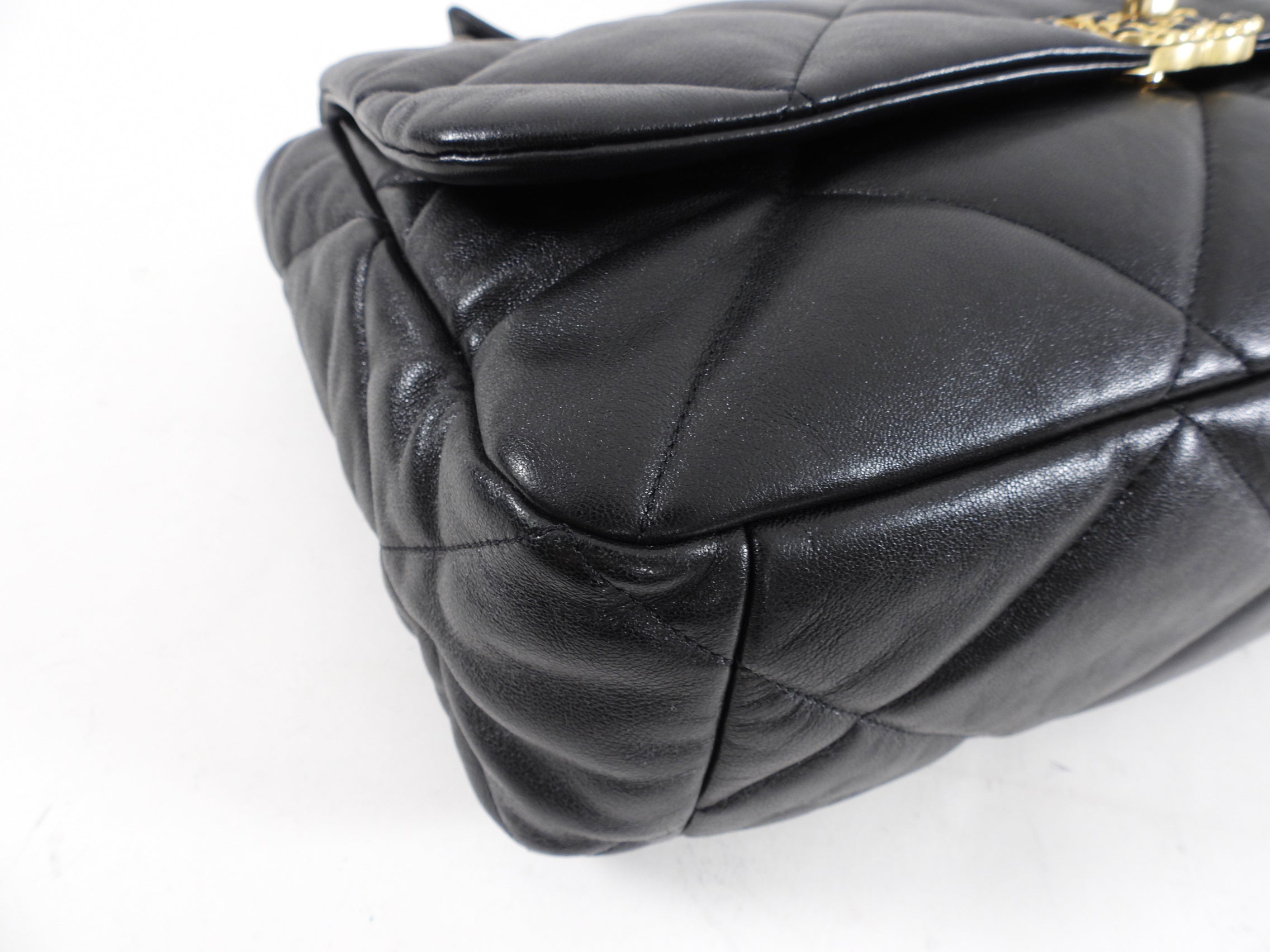Chanel 19 Black Quilted Leather Maxi Flap Bag