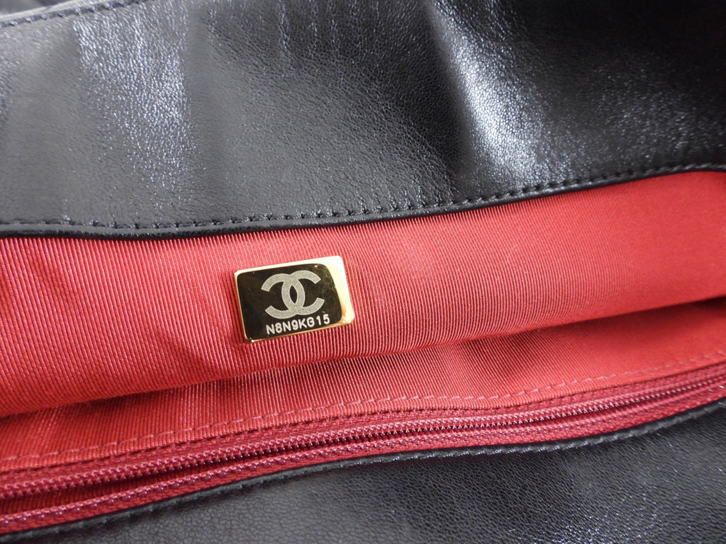 Chanel 19 Black Quilted Leather Maxi Flap Bag