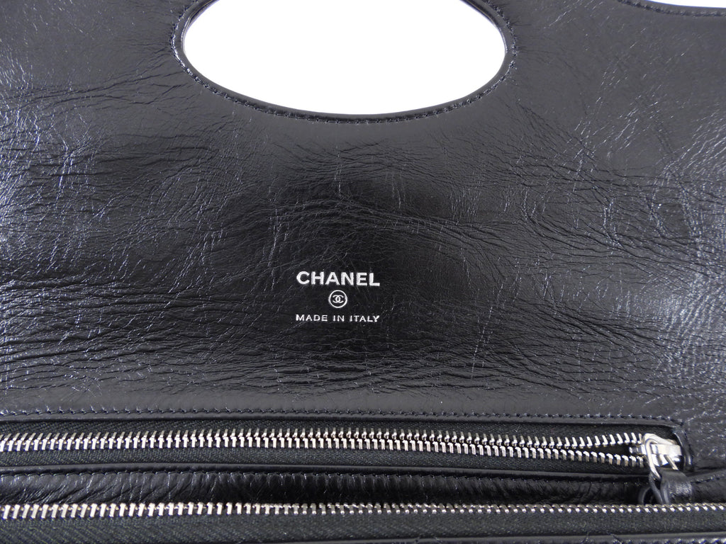 Chanel Small Black and White Quilted  31 Clutch Bag