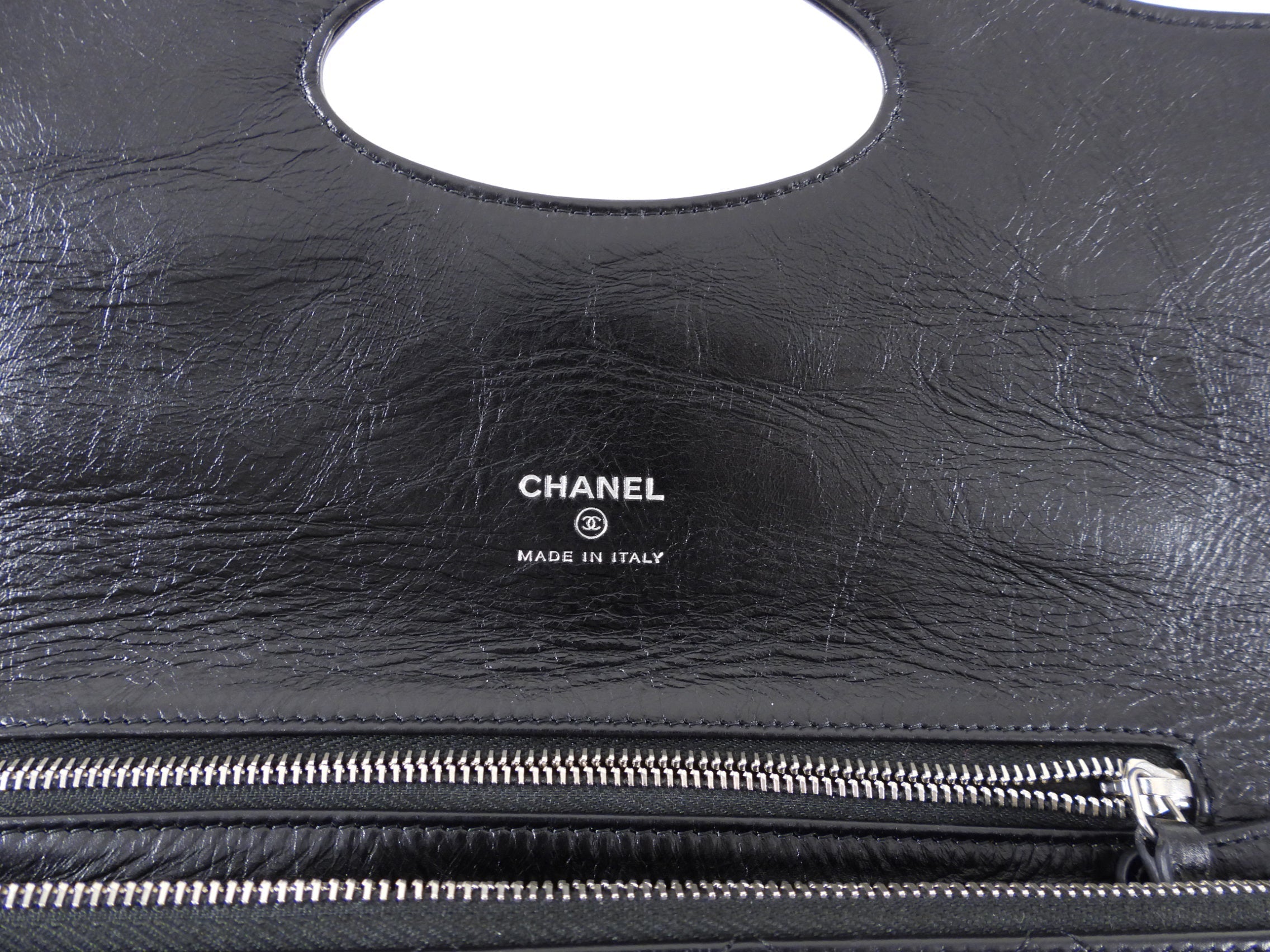 Chanel Small Black and White Quilted  31 Clutch Bag