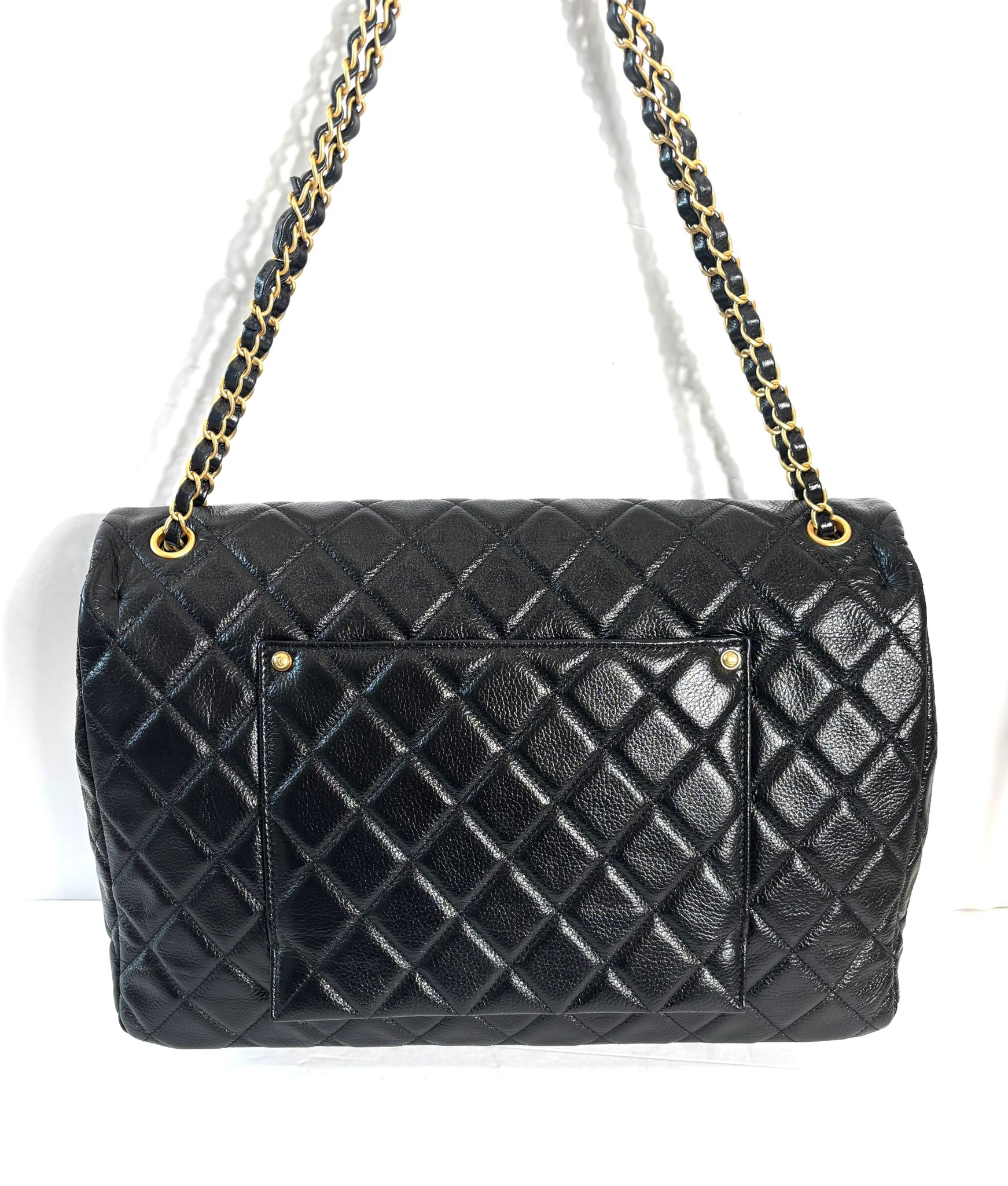 CHANEL QUILTED CALFSKIN LEATHER TRAVEL BAG