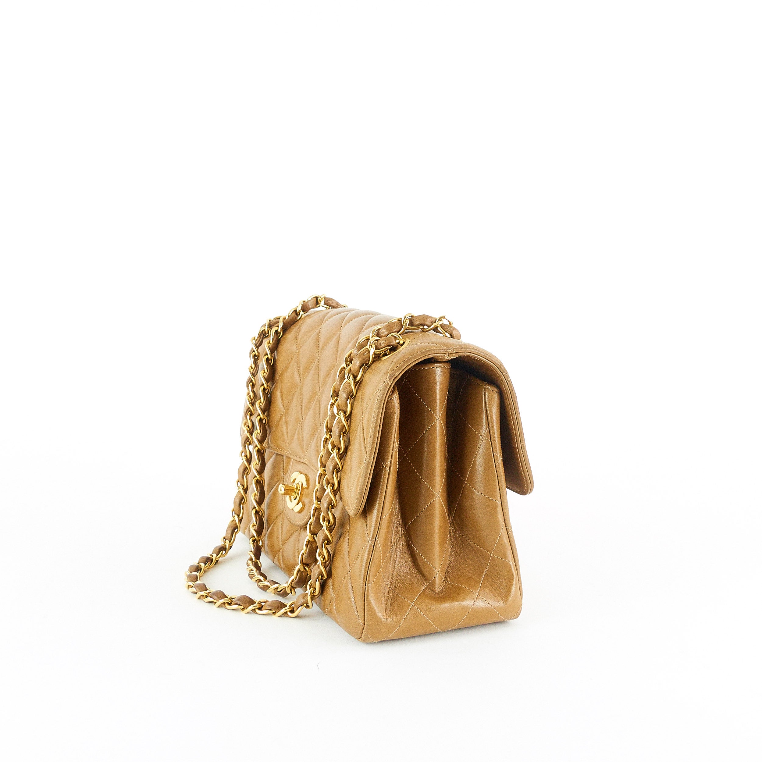 Chanel Double Sided Flap Lambskin Leather Shoulder Bag