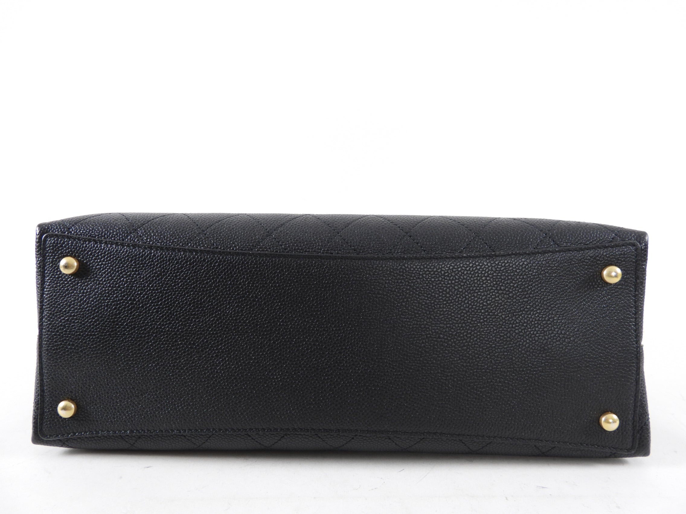 Chanel Black Stitched Caviar Leather Chic Affinity Tote Bag