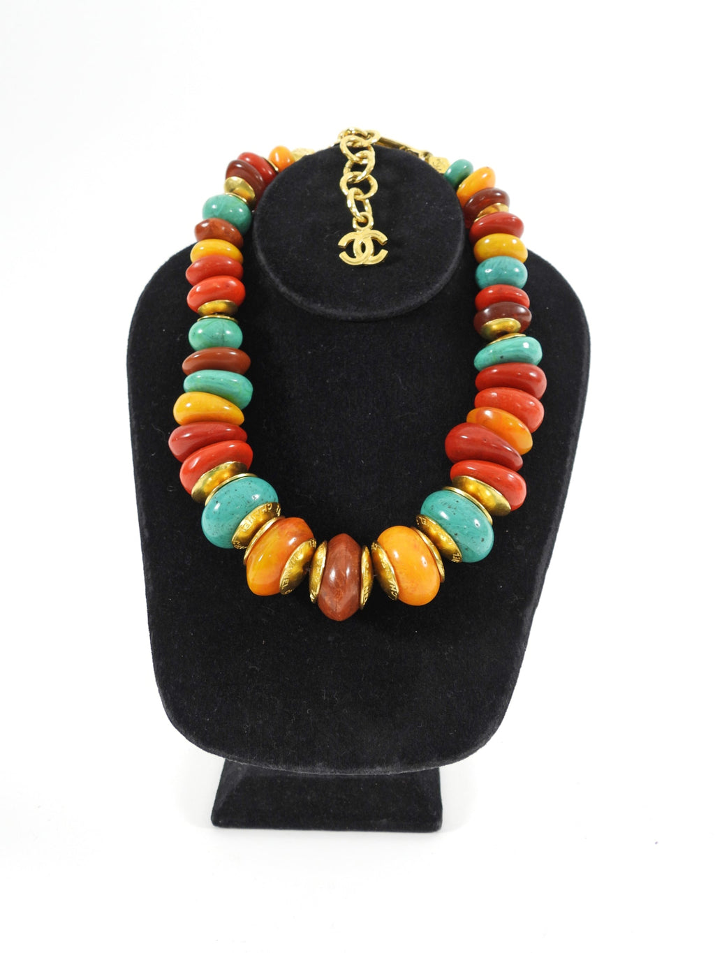 Chanel 1998P Vintage Resin Bead Choker Necklace