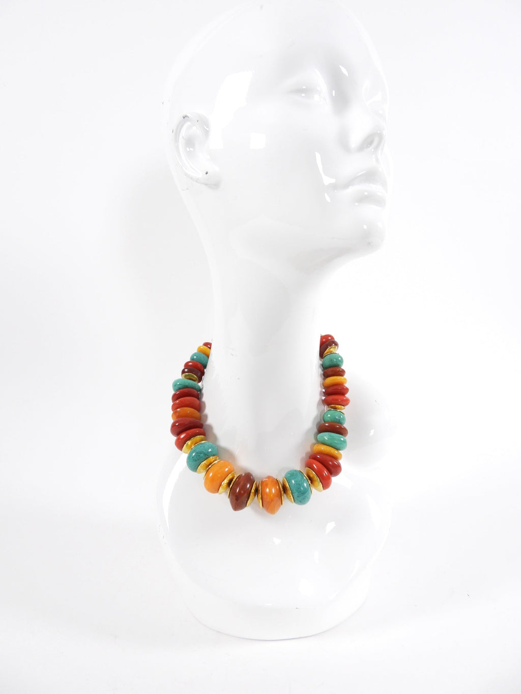 Chanel 1998P Vintage Resin Bead Choker Necklace