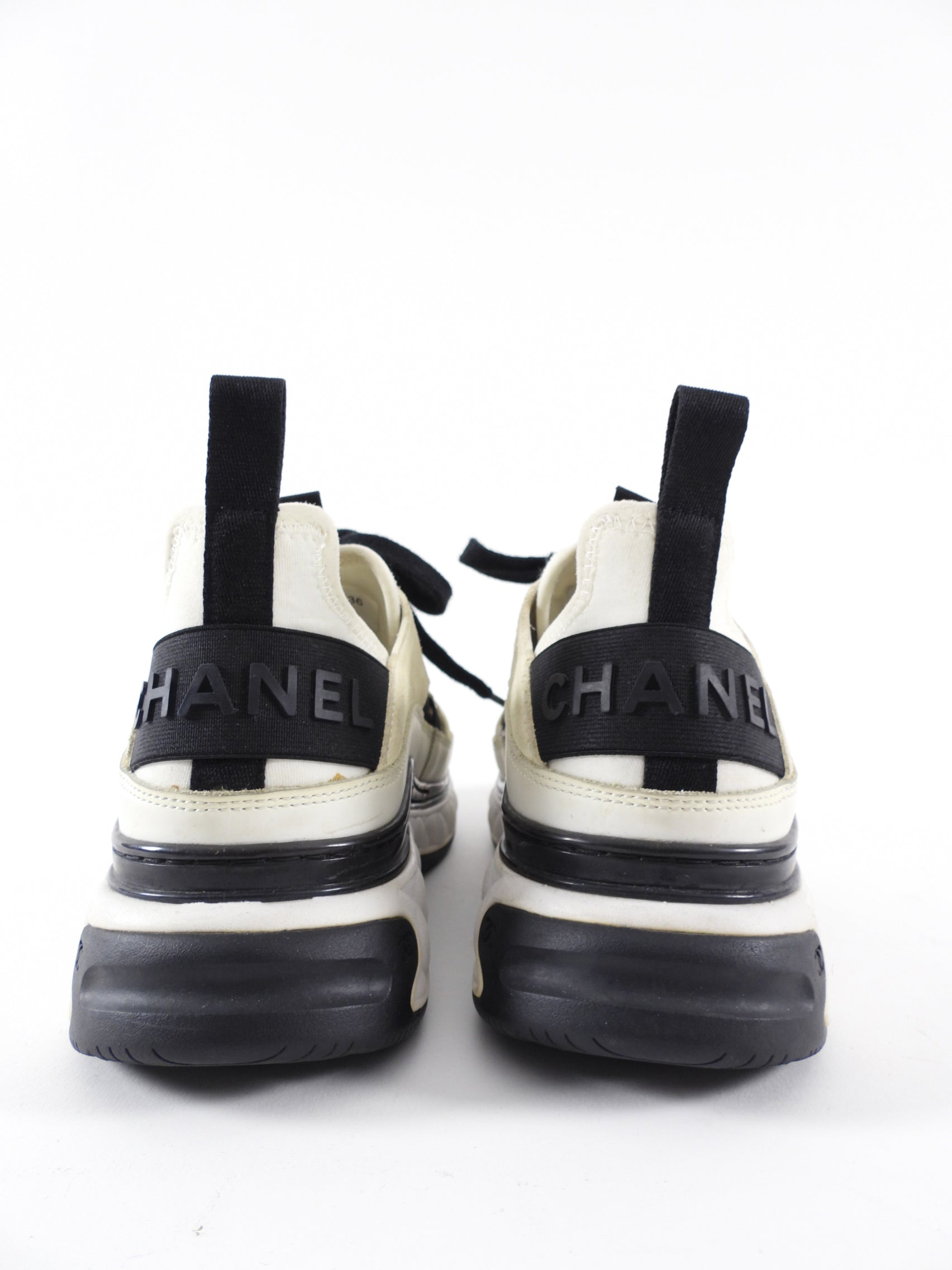 Chanel Interlocking CC Suede Logo Sneakers - 36
