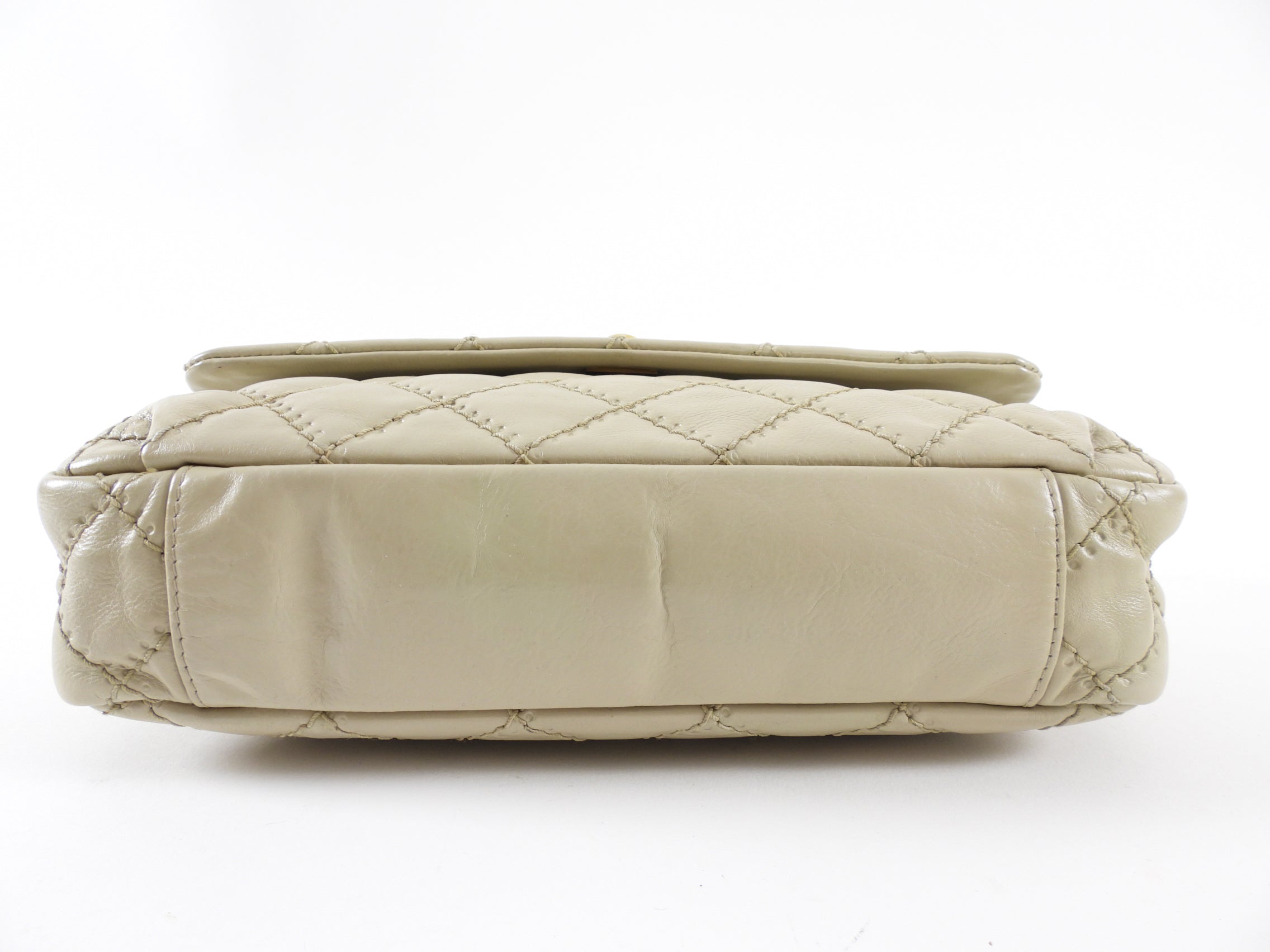 Chanel Greige Leather Ultimate Stitch Flap Bag