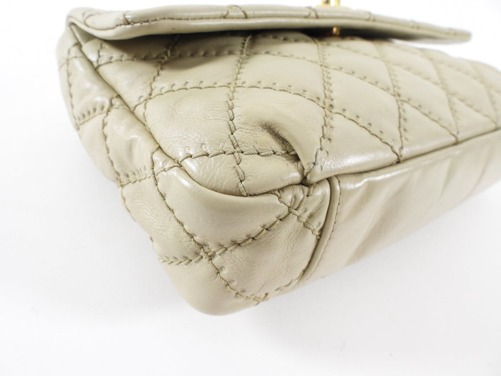 Chanel Greige Leather Ultimate Stitch Flap Bag